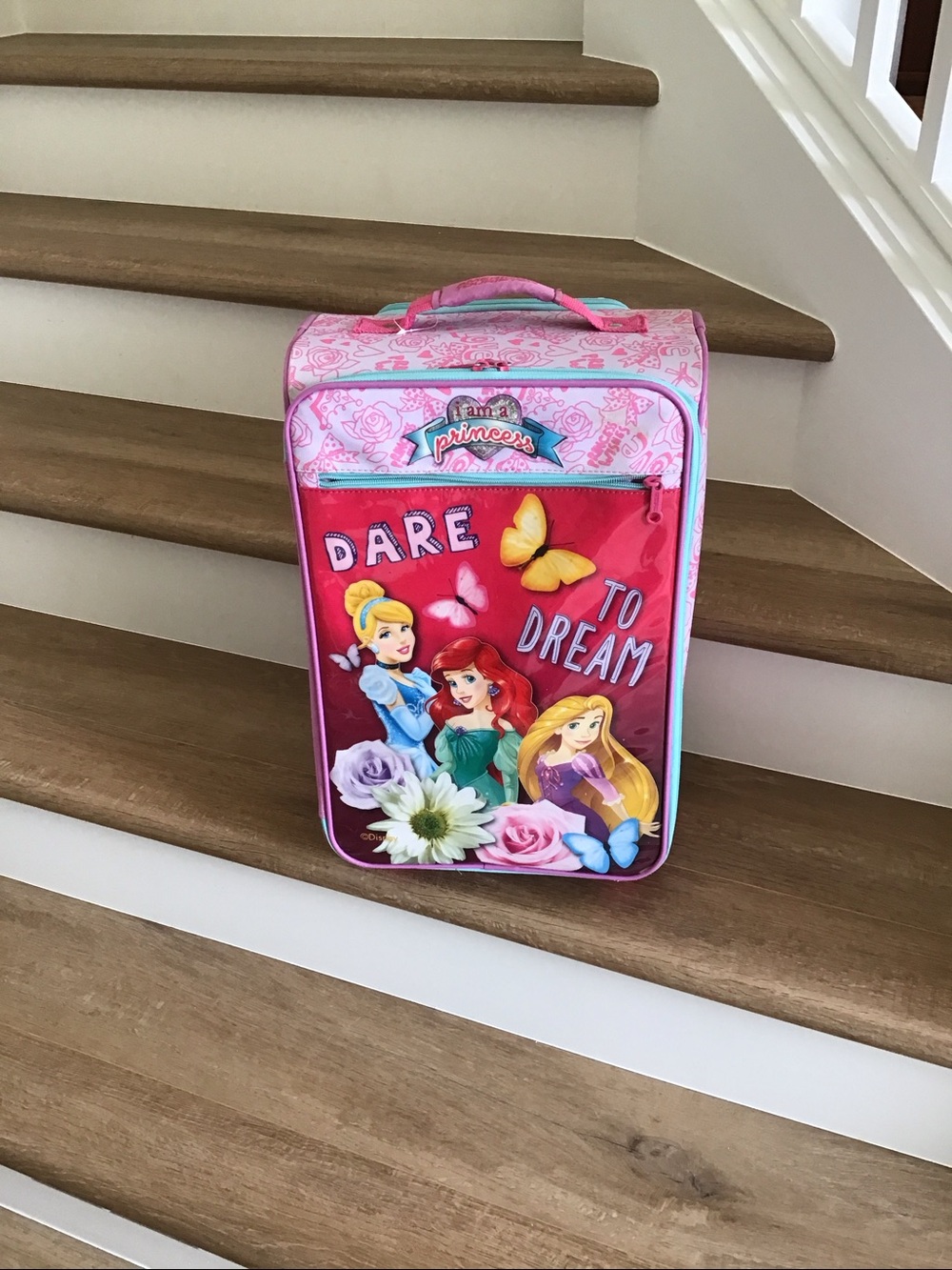 Disney Princess soft-sided 18-inch youth rolling suitcase